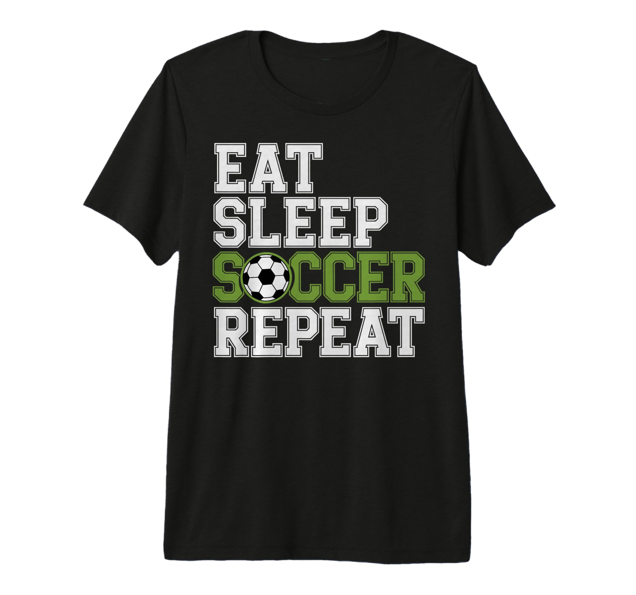 Eat Sleep Soccer Repet Goalie Player T-Shirt - Streetwear Style Men Women
