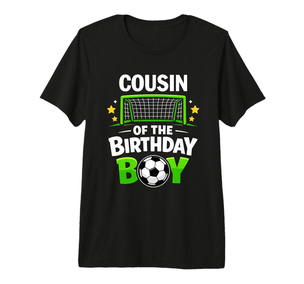 Cousin Birthday Soccer Ball Family T-Shirt - Minimalist Print for Adults
