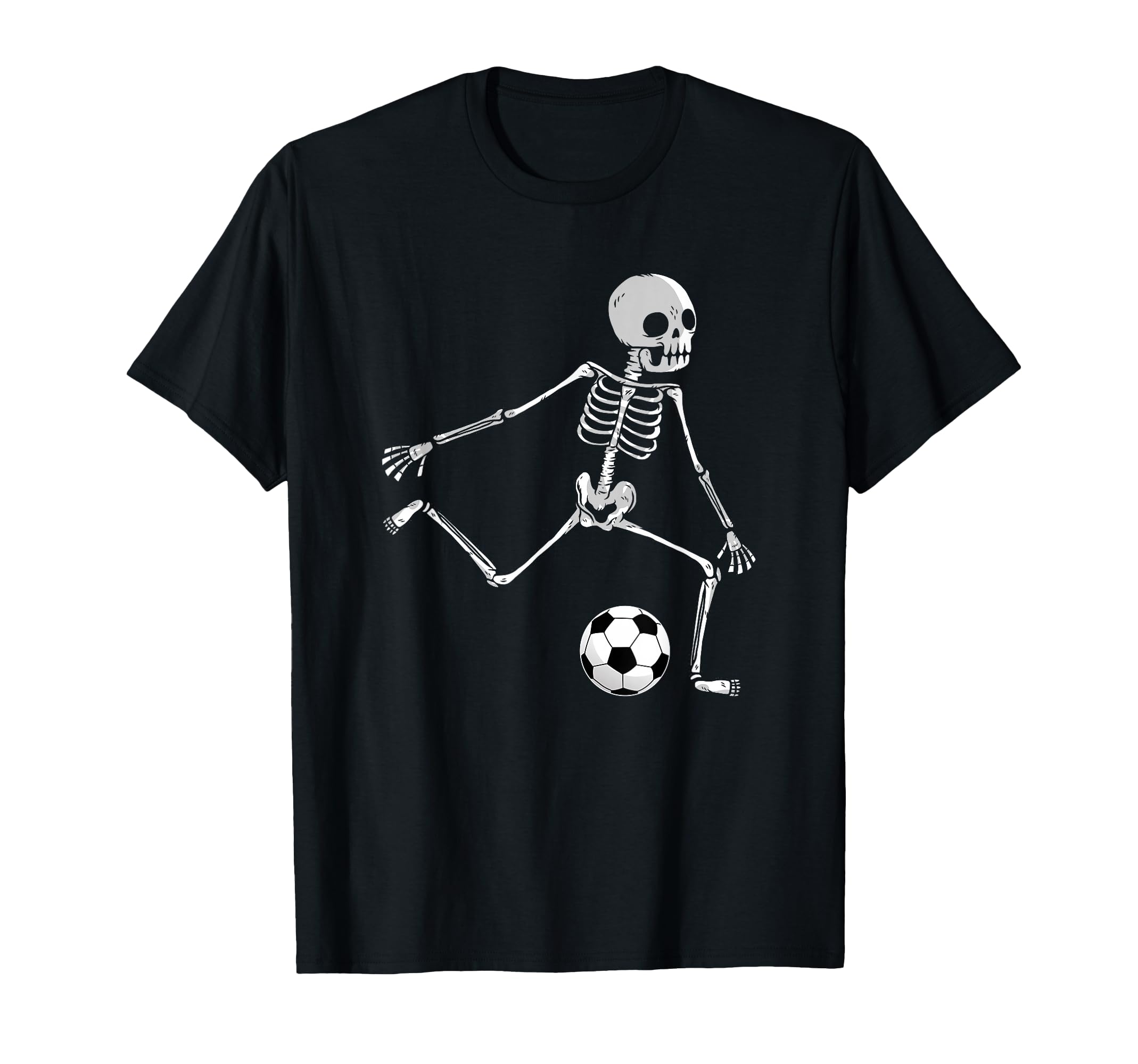 Skeleton Soccer Funny Halloween Party T-Shirt - Streetwear Style Men Women
