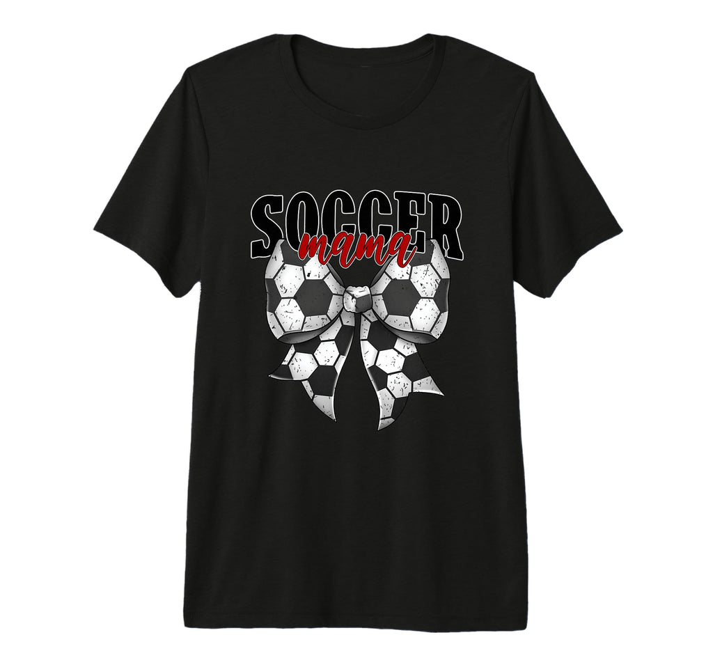 Soccer Mama Coquette Bow Proud Soccer T-Shirt - Streetwear Style Unisex