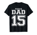 Number 15 Custom Proud Soccer Futbol T-Shirt - Graphic Print for Adults