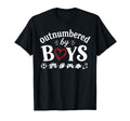 Outnumbered Funny Mom Soccer Family Life T-Shirt - Custom Art Print Unisex