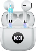 Wireless Earbuds, Bluetooth 5.4 Ear Buds LED Power Display Headphones Bass Stereo, Bluetooth Earbuds in-Ear Noise Cancelling Mic, 40H Playback Mini Case IP7 Waterproof Sports Earphones for Android iOS