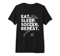 Eat Sleep Soccer Repeat Usa T-Shirt - Casual Everyday Wear for Adults