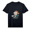 Soccer Player Monkey Performance T-Shirt - Trendy Graphic for Adults