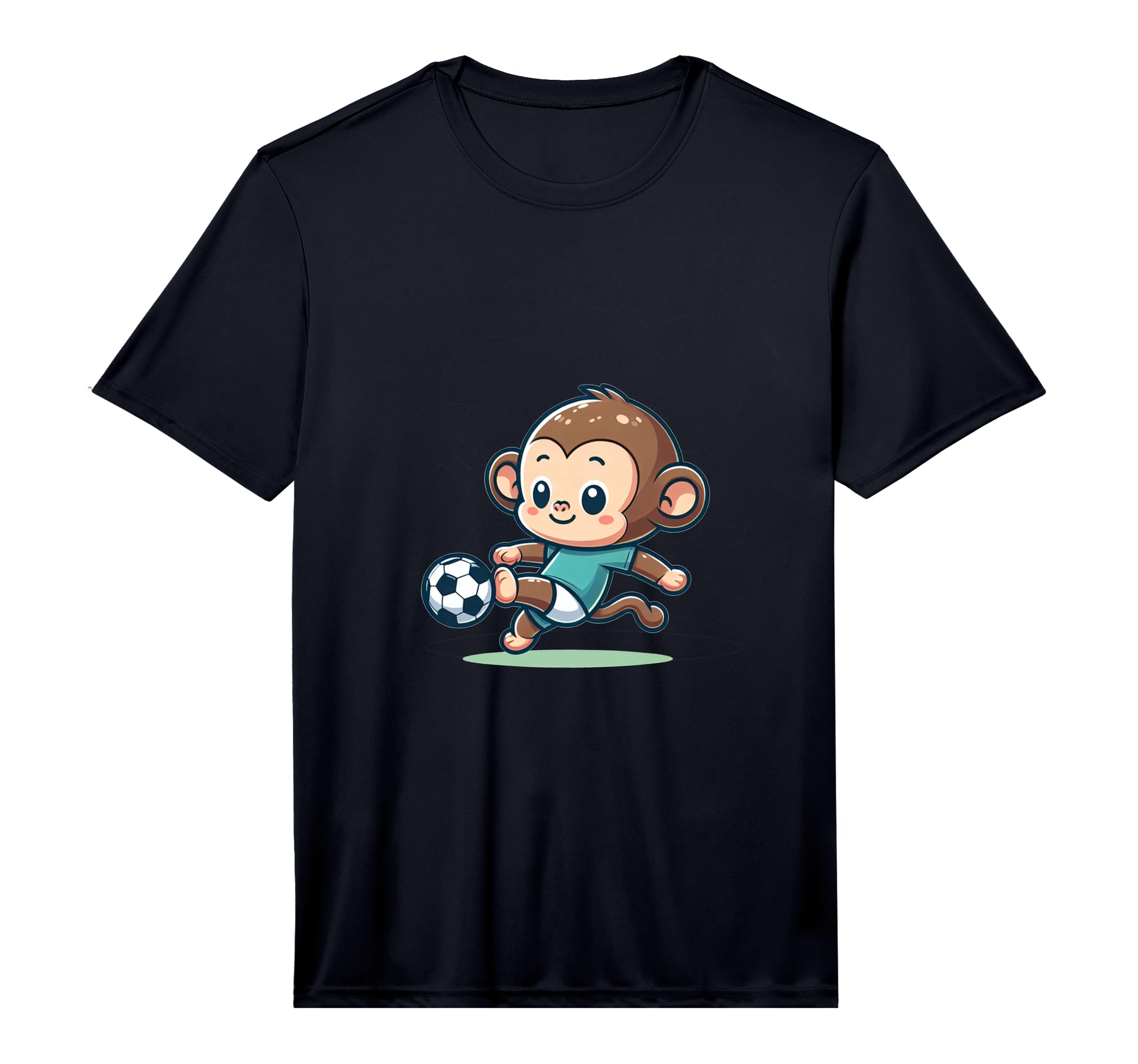Soccer Player Monkey Performance T-Shirt - Trendy Graphic for Adults