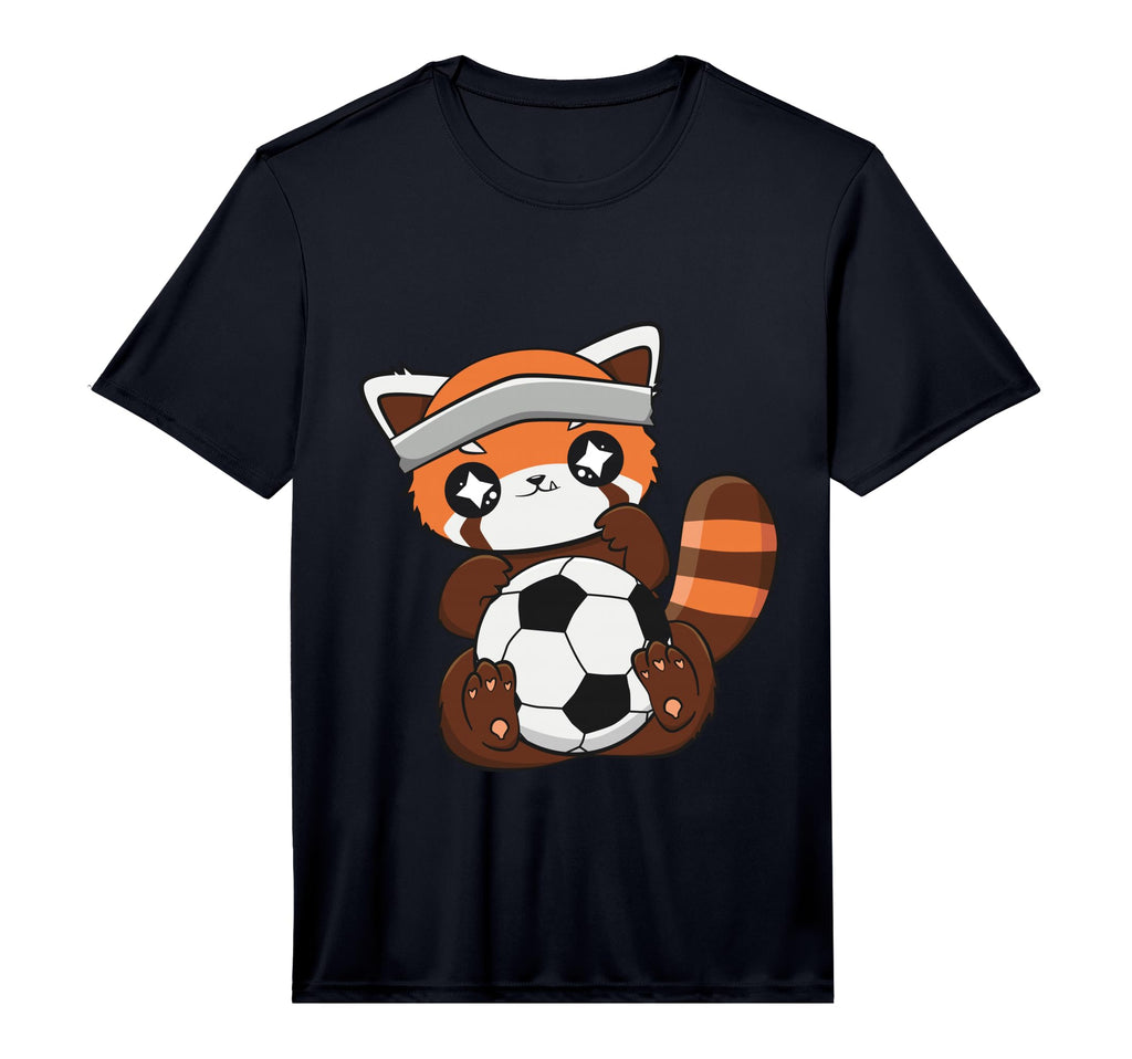 Red Panda Soccer Ball Sport Coach T-Shirt - Streetwear Style for Adults
