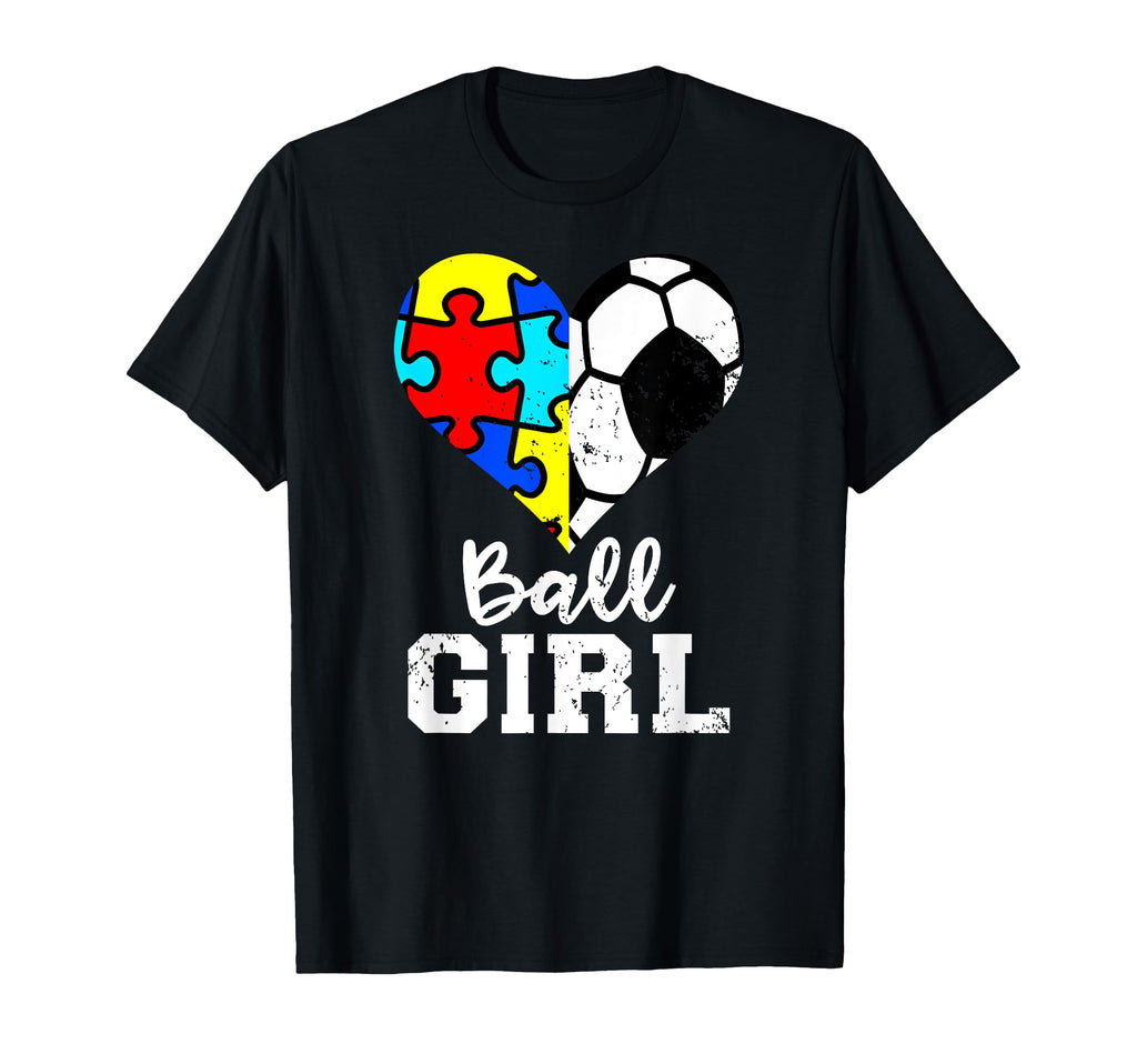 Autism Soccer Funny Autism Puzzle And T-Shirt - Graphic Print Unisex