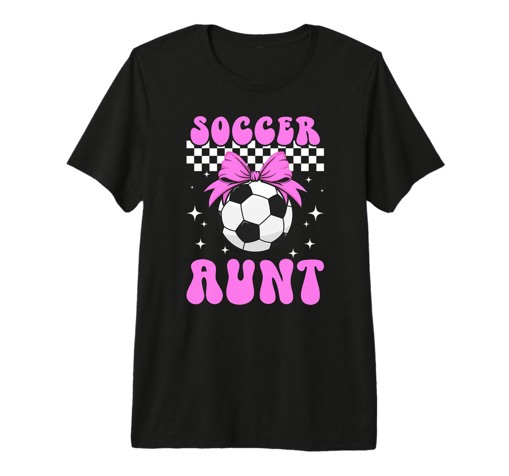 Soccer Aunt Soccer Player Auntie T-Shirt - Fun Novelty Design Men Women