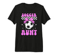 Soccer Aunt Soccer Player Auntie T-Shirt - Fun Novelty Design Men Women
