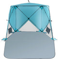 Beach Tent,Beach Sun Shelter with UPF 50+UV Protection with Extendable Floor mat for 3-4 Person, Waterproof Portable Easy Setup Beach Canopy Shade Tent for Outdoor Camping, Picnics