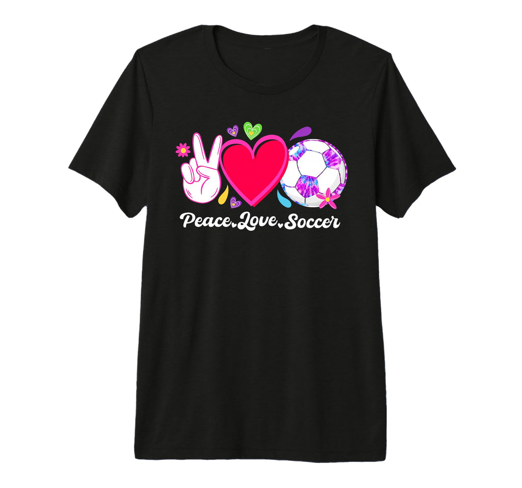 Peace Love Soccer Soccer Game Soccer T-Shirt - Streetwear Style Unisex