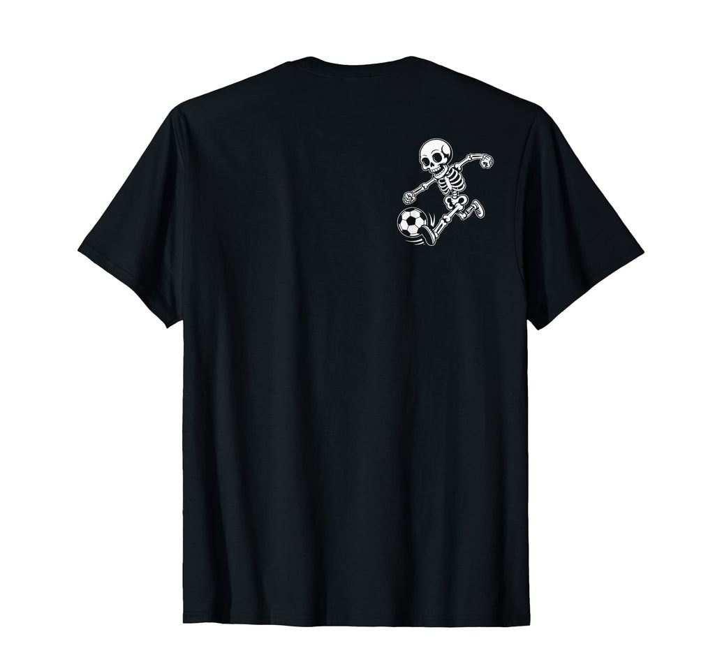 Skeleton Soccer Enthusiast Funny T-Shirt - Casual Everyday Wear for Adults