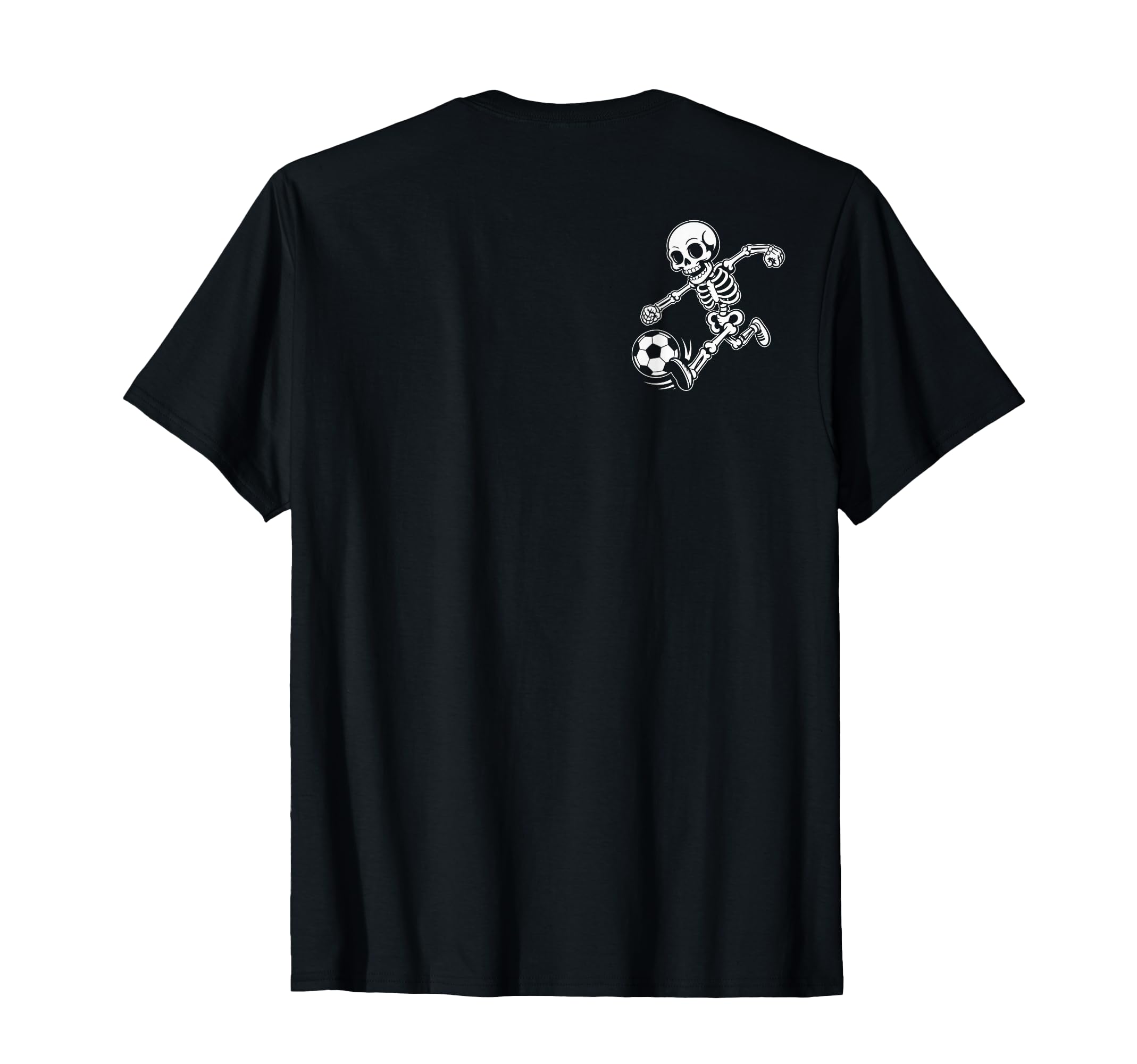 Skeleton Soccer Enthusiast Funny T-Shirt - Casual Everyday Wear for Adults