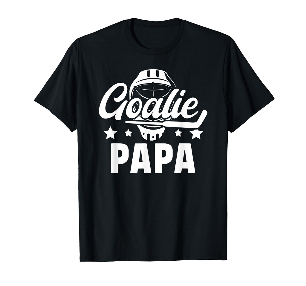 Ice Hockey Goalie Papa Ice Hockey T-Shirt - Graphic Print Unisex
