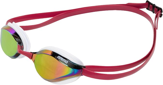 ARENA Unisex Python Racing Swim Goggles for Men and Women Anti-Fog No Leak Max Comfort Dual Strap, Mirror/Non-Mirror Lens