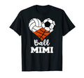 Ball Mimi Heart Funny Volleyball Soccer T-Shirt - Graphic Print Unisex