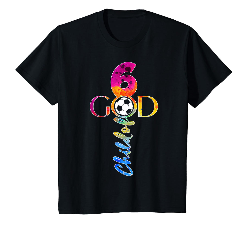 Jesus 6 Years Child God Soccer 6Th T-Shirt - Trendy Graphic Men Women