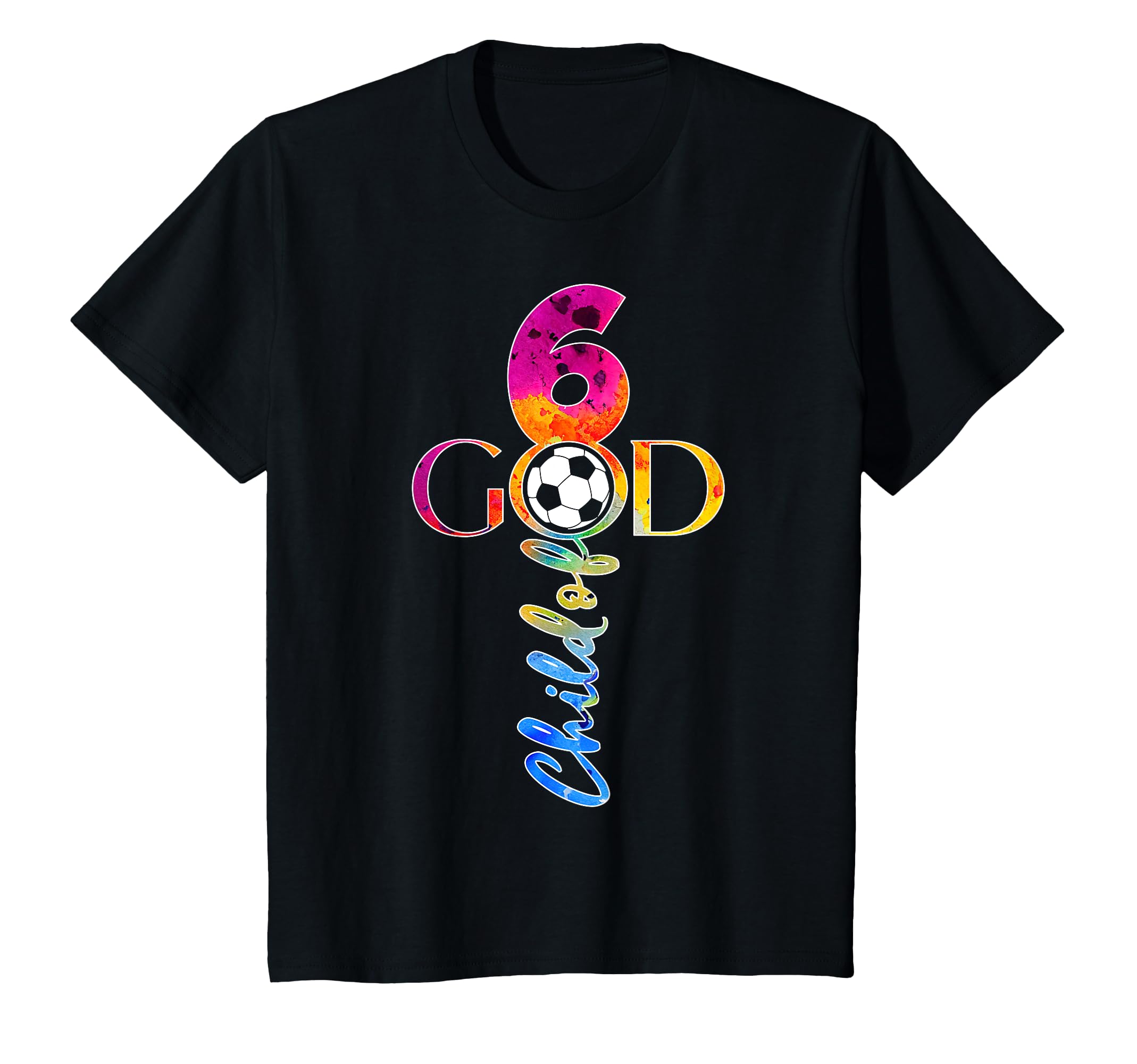 Jesus 6 Years Child God Soccer 6Th T-Shirt - Trendy Graphic Men Women