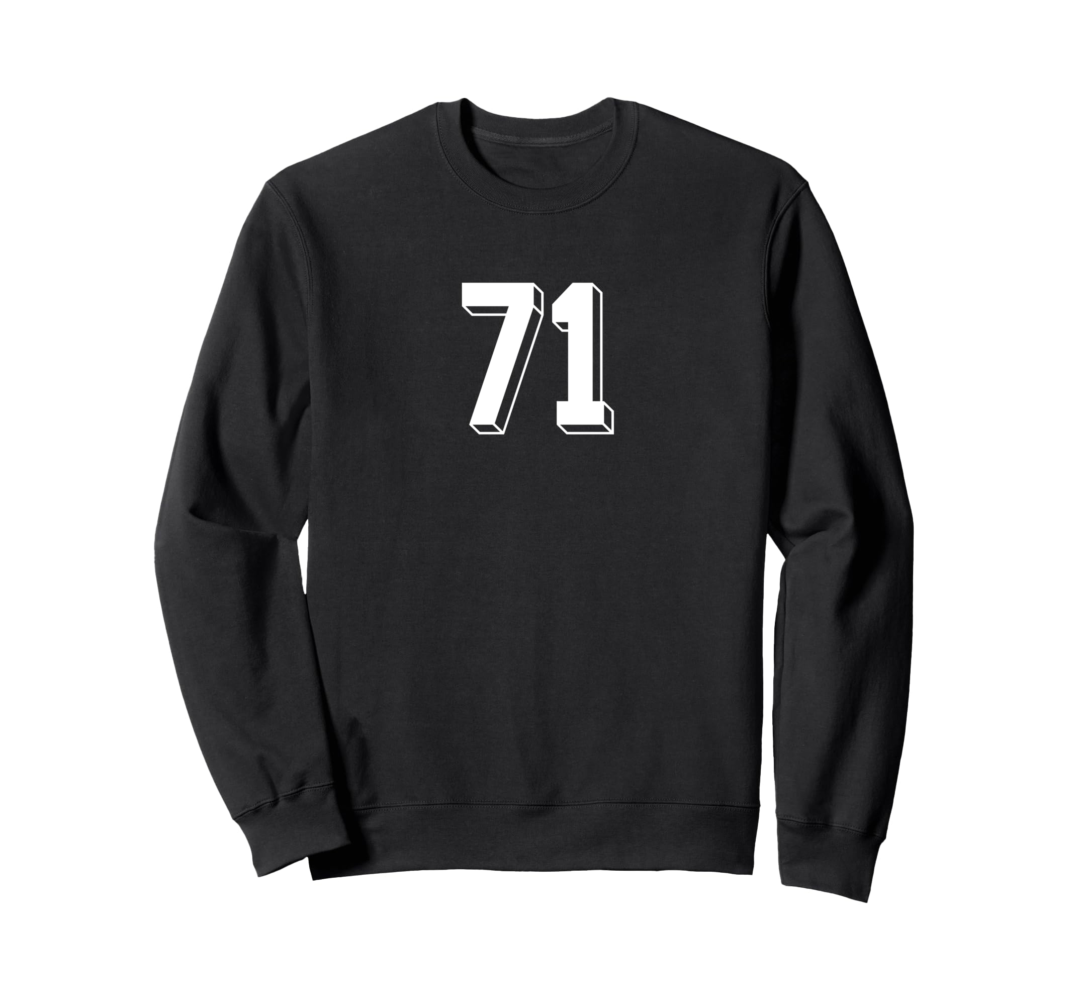 Number 71 80S 90S Soccer Team Jersey Sweatshirt - Graphic Print for Adults