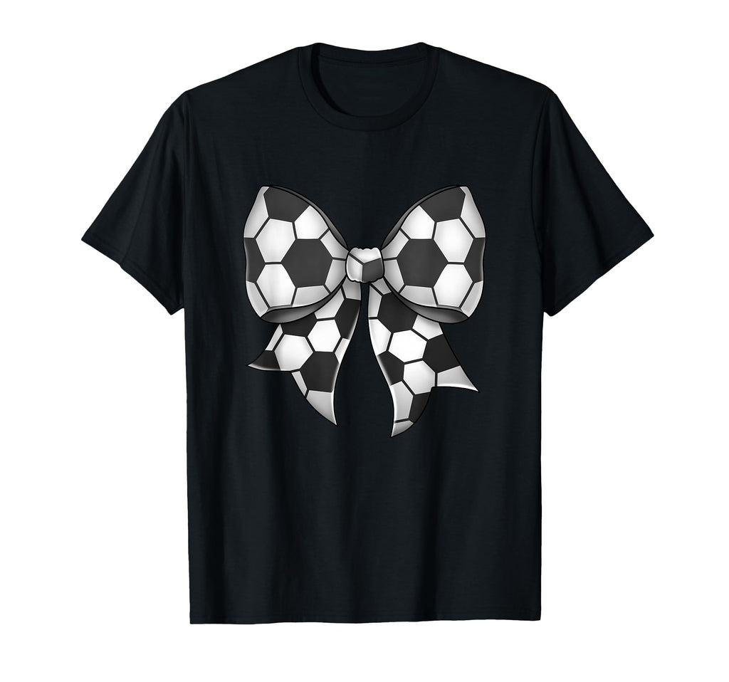 Soccer Sports Coquette Bow T-Shirt - Novelty Apparel Men Women