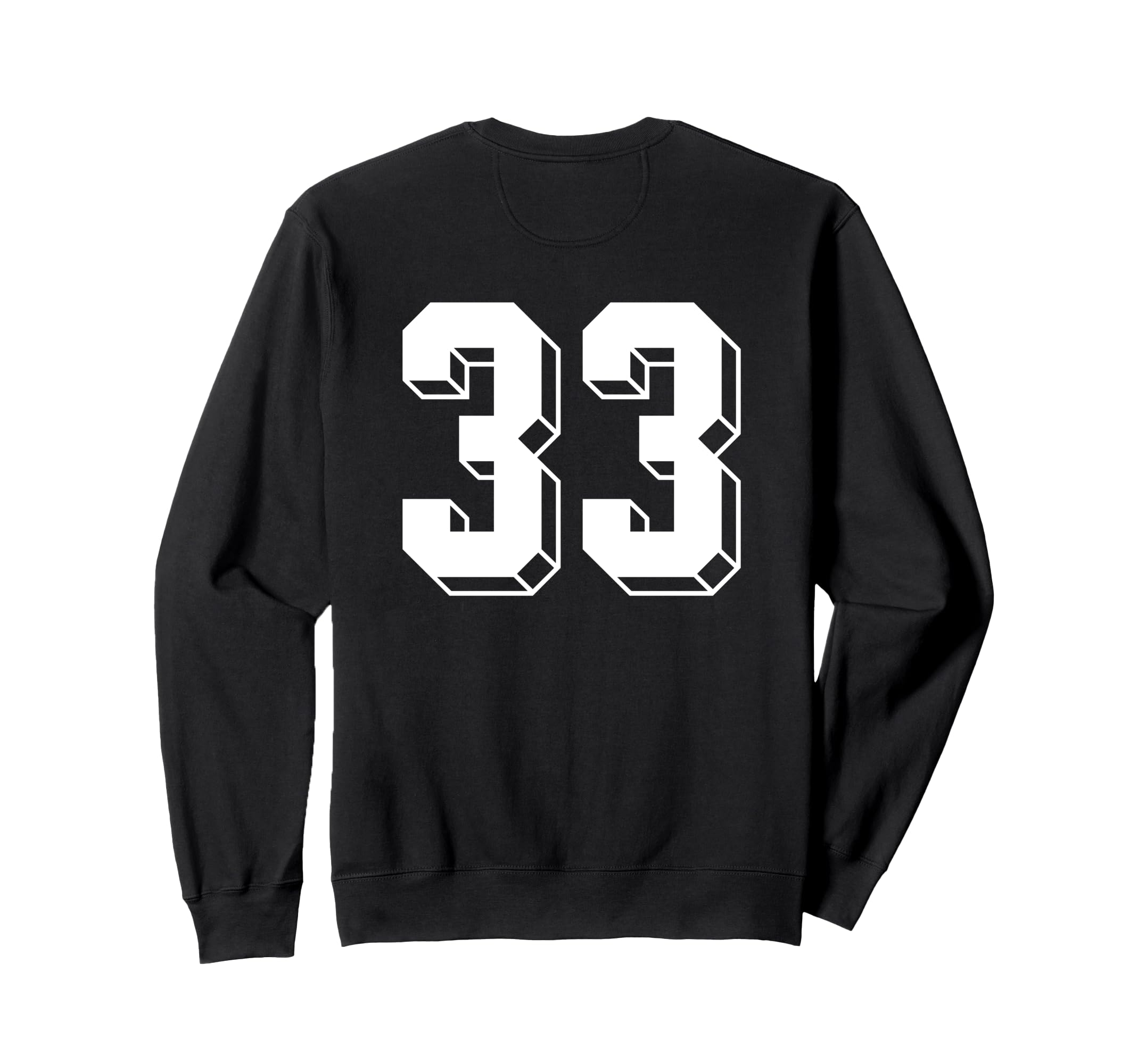 Number 33 Backside 80S 90S Team Jersey Sweatshirt - Unique Graphic Unisex