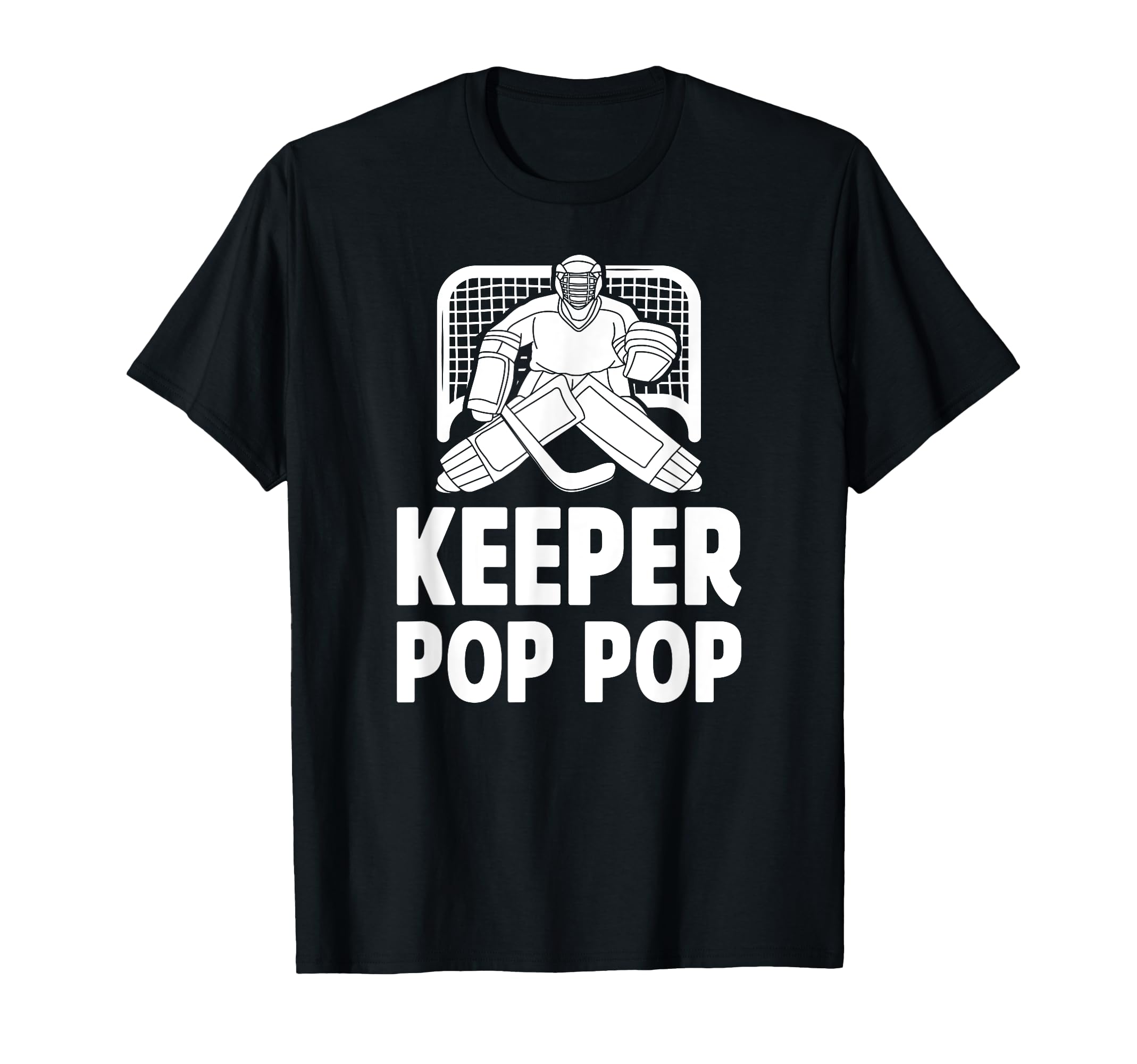 Ice Hockey Keeper Pop Pop Ice Hockey T-Shirt - Casual Everyday Wear Unisex