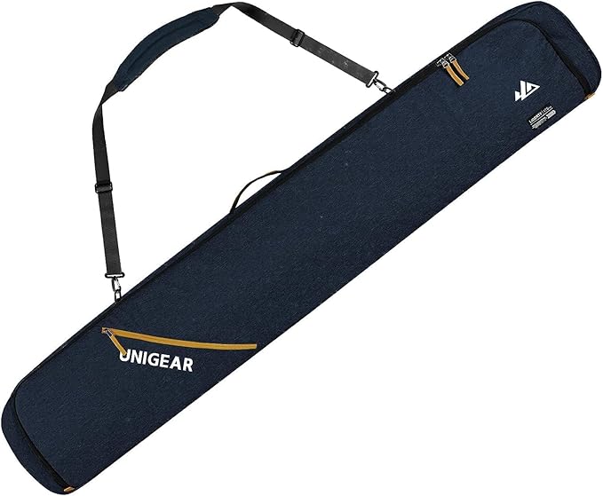 Unigear Snowboard Ski Bag for Air Travel, Reinforced Double Padded Snowboard Bag with EPE Dense, Water-Resistant and Durable up to 175cm Ski Snowboard Travel Bags for Flying