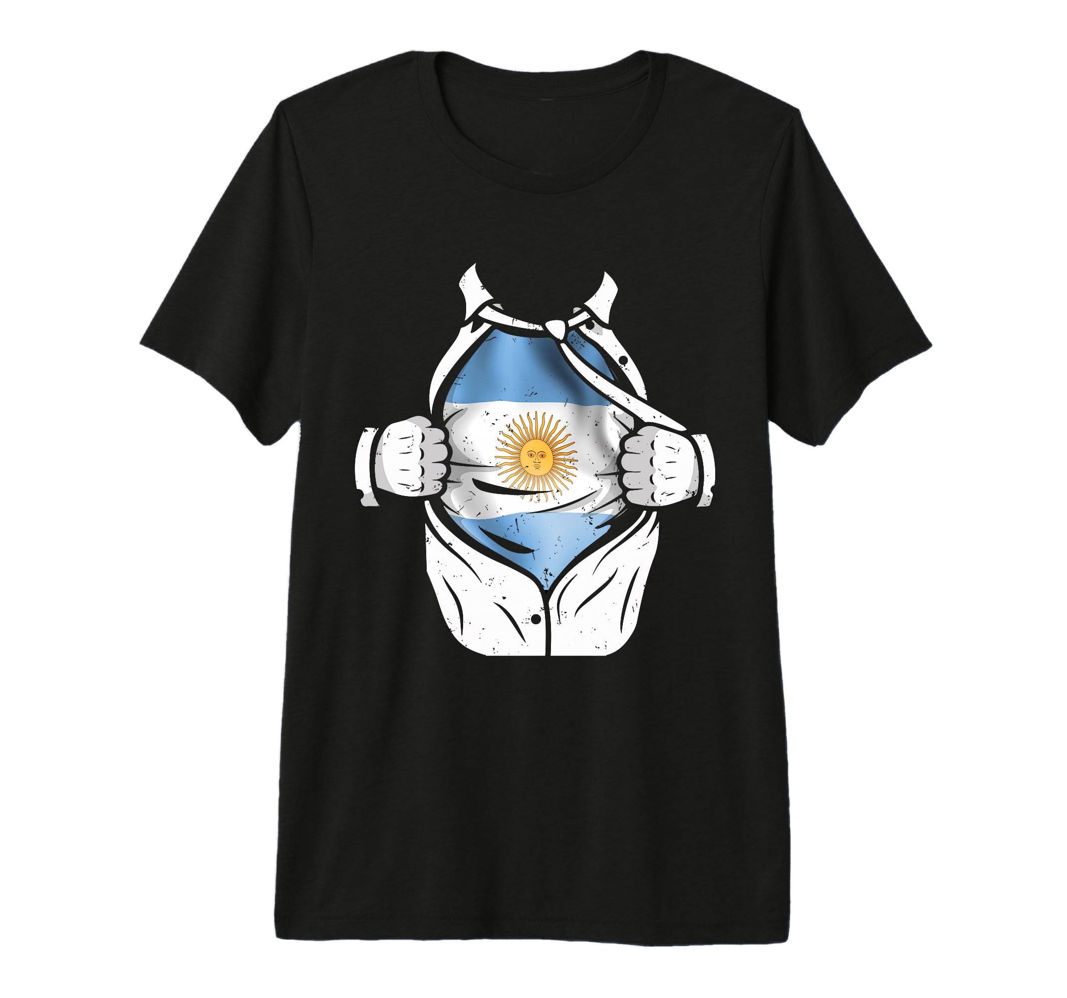 Superhero Flag I Love Argentina Designers T-Shirt - Trendy Graphic Unisex