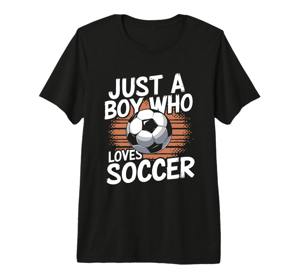 Mens Just Who Loves Soccer Tri T-Shirt - Fun Novelty Design for Adults
