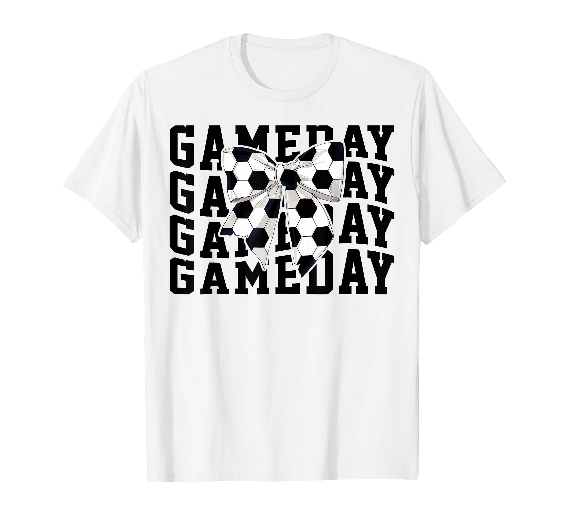 Game Day Soccer Lover Trendy Coquette T-Shirt - Unique Graphic for Adults