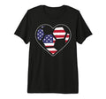 Soccer Heart Us American Flag Sports T-Shirt - Graphic Print for Adults