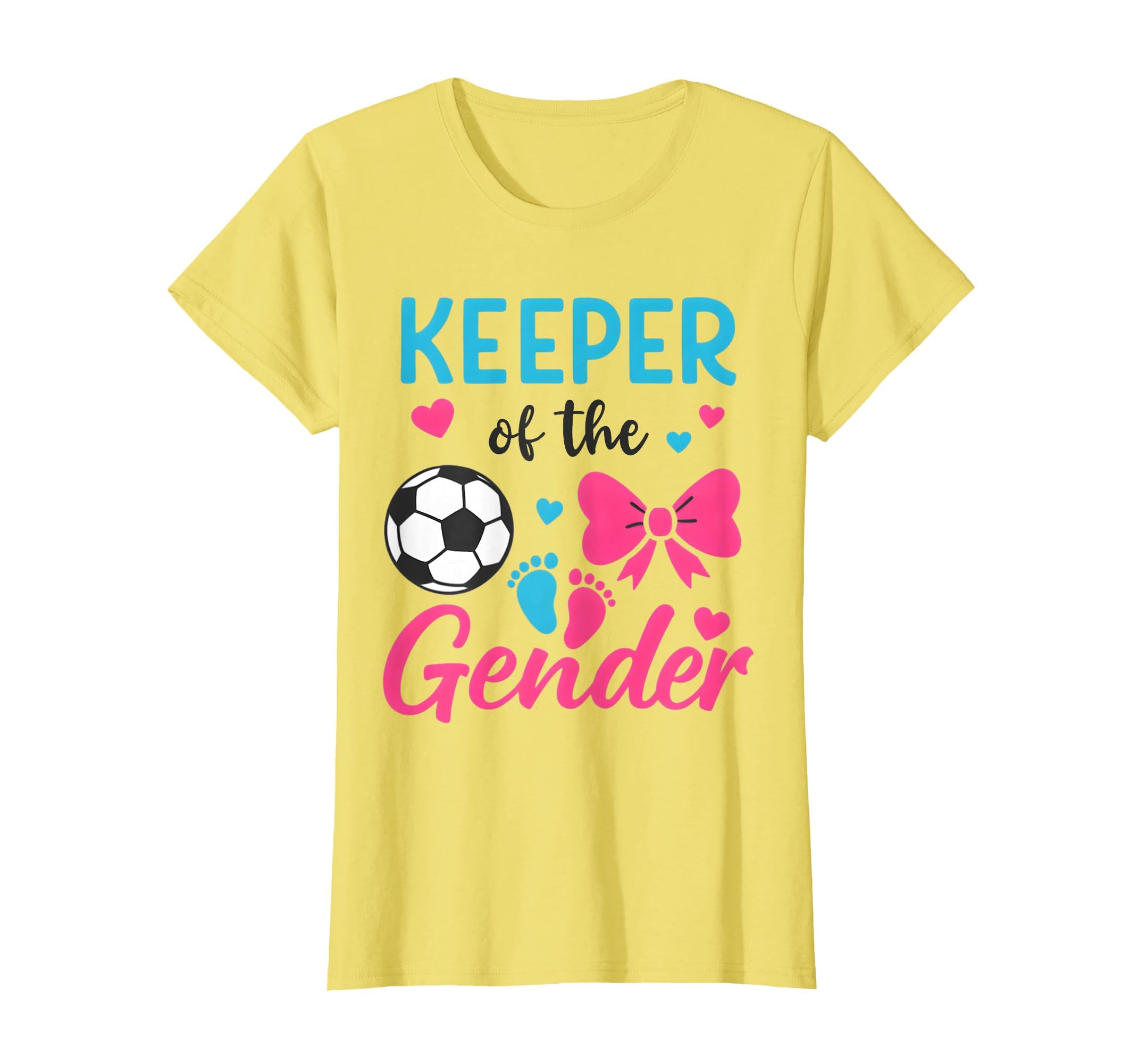 Keeper Gender Soccer Or Bows Funny T-Shirt - Fun Novelty Design Men Women
