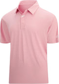 Esabel.C Jacquard Golf Shirts for Men Moisture Wicking Short Sleeve Performance Dry Fit Active Mens Polo Shirts