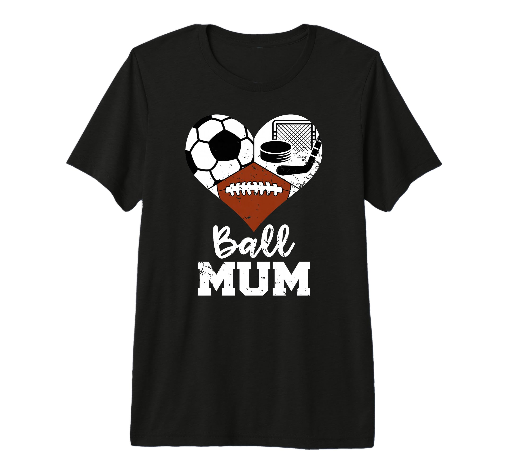 Ball Mum Funny Soccer Football Hockey T-Shirt - Custom Art Print Unisex