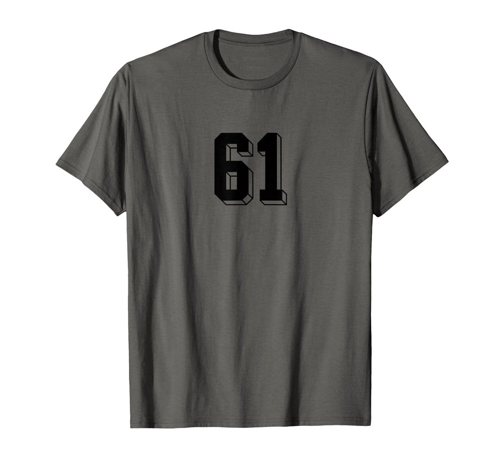 Number 61 80S 90S Soccer Team T-Shirt - Casual Everyday Wear Men Women