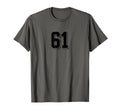 Number 61 80S 90S Soccer Team T-Shirt - Casual Everyday Wear Men Women