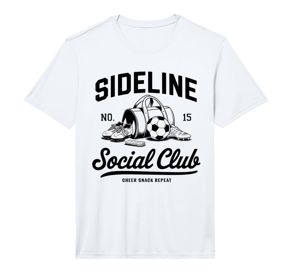 Sideline Social Club Soccer Mom Game T-Shirt - Unique Graphic Men Women