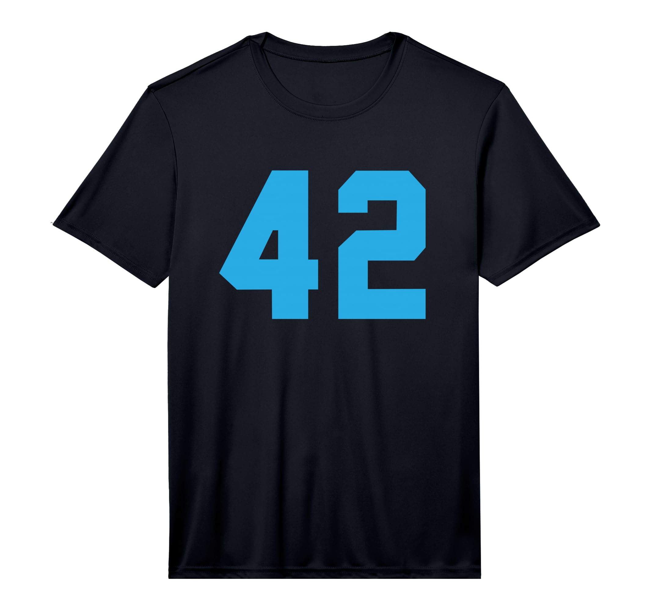 Blue Sports Team Number 42 Performance T-Shirt - Unique Graphic Men Women