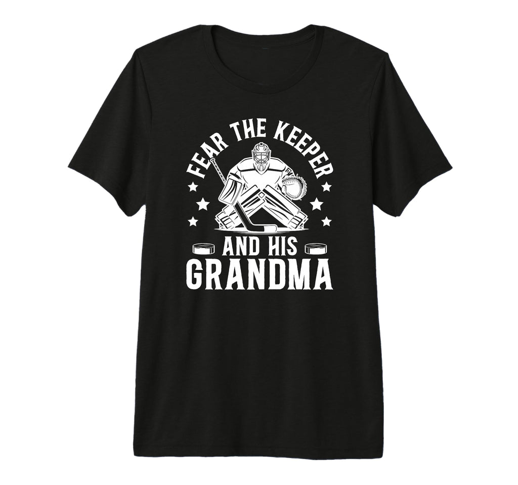 Funny Hockey Keeper Grandma T-Shirt - Casual Everyday Wear Men Women