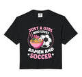 Just Who Loves Ramen And Soccer T-Shirt - Streetwear Style Men Women