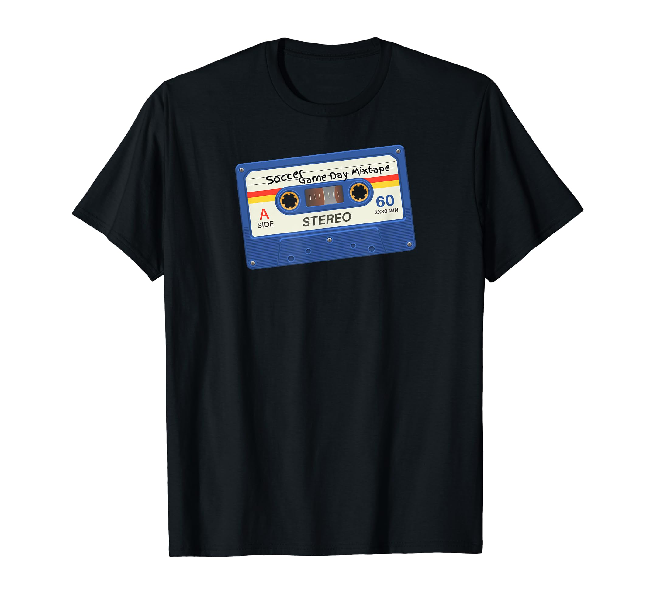 Soccer Game Day Mix Tape T-Shirt - Casual Everyday Wear Men Women