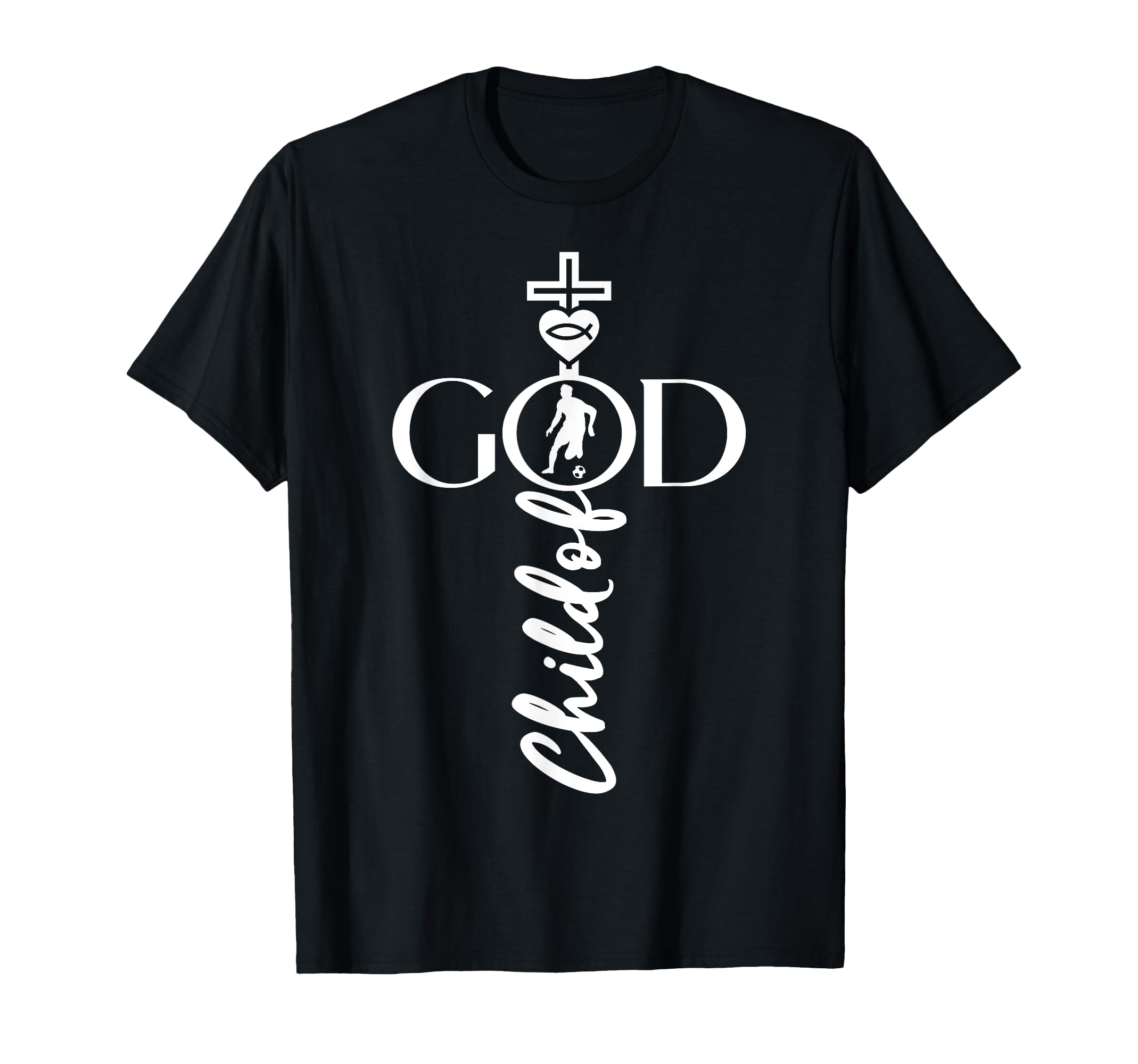 Religious Jesus Soccer Child God T-Shirt - Fun Novelty Design Men Women