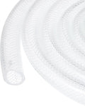 5/8" x 0.8" Braided Clear Plastic PVC Tubing 10ft High Pressure Flexible Reinforced Vinyl Tube, [for Garden Irrigation, Water Hose, Fish Tank, Water Transfer] - 15.9x20.6mm