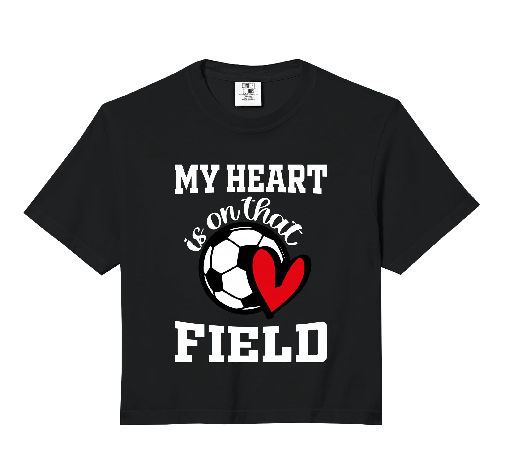 My Heart Is That Field Soccer Players Mom Hoodie - Minimalist Print Unisex