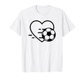 Soccer Love Heart Fans And Players T-Shirt - Streetwear Style Men Women