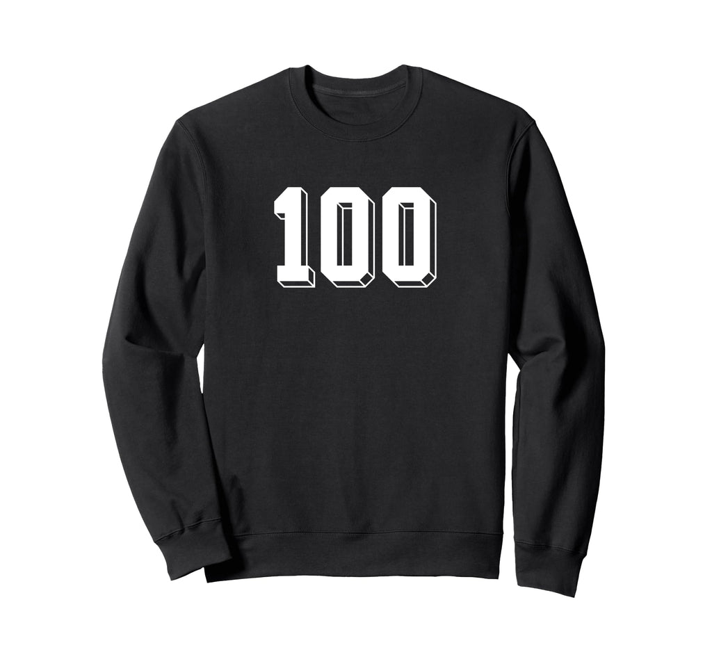 Number 100 80S 90S Soccer Team Sweatshirt - Custom Art Print Men Women