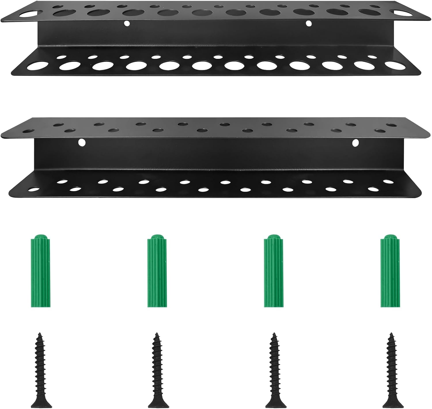 2 Pack Screwdriver Organizer Wall Mounted – Heavy Duty Rustproof Tool Organizer with Durable Design, Space-Saving Storage for Garage, Workshop, Home Workbench