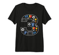 3Rd Birthday 3 Year Old Football Soccer T-Shirt - Streetwear Style Unisex