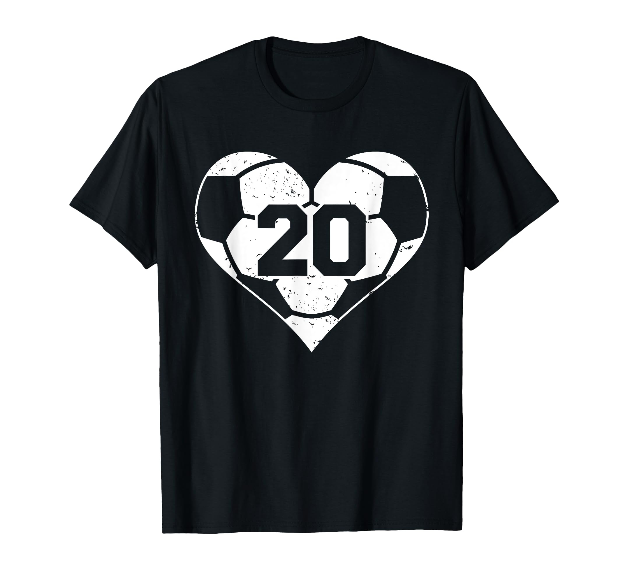 Soccer Number 20 Jersey Funny T-Shirt - Casual Everyday Wear Men Women